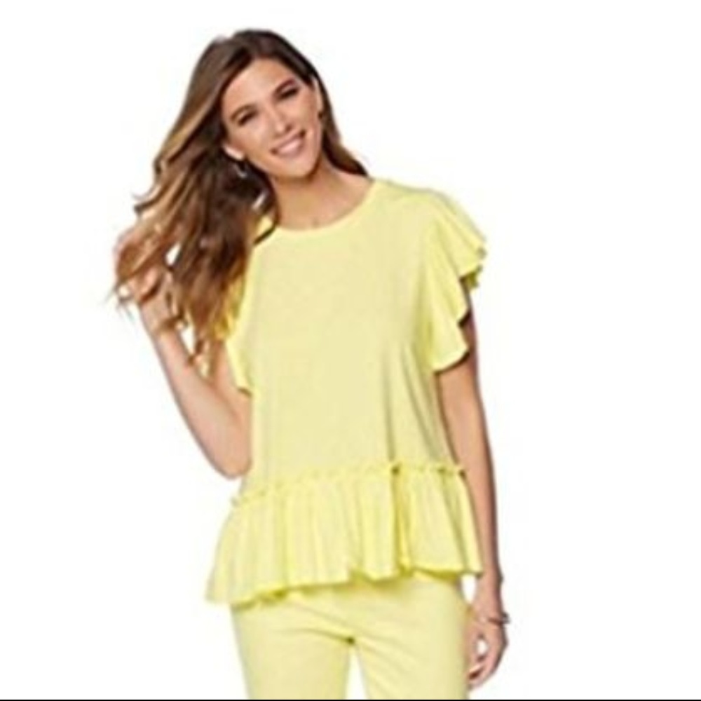 Diane Gilman DG2 Ruffle Trimmed Top 530-192